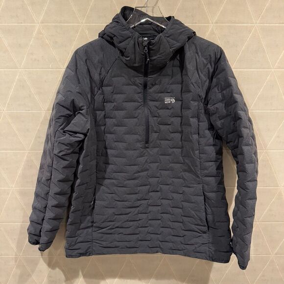 Mountain Hardwear Women's Stretch down Half Zip Light Pullover Insulated Gray XL - Picture 3 of 11